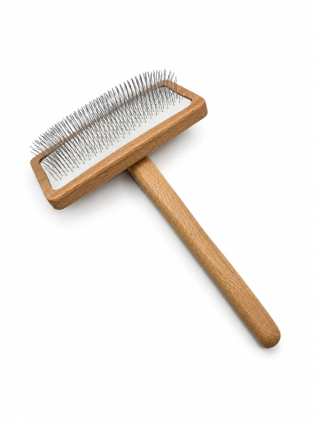 Large Slicker Brush with Metal Pins – Angle View