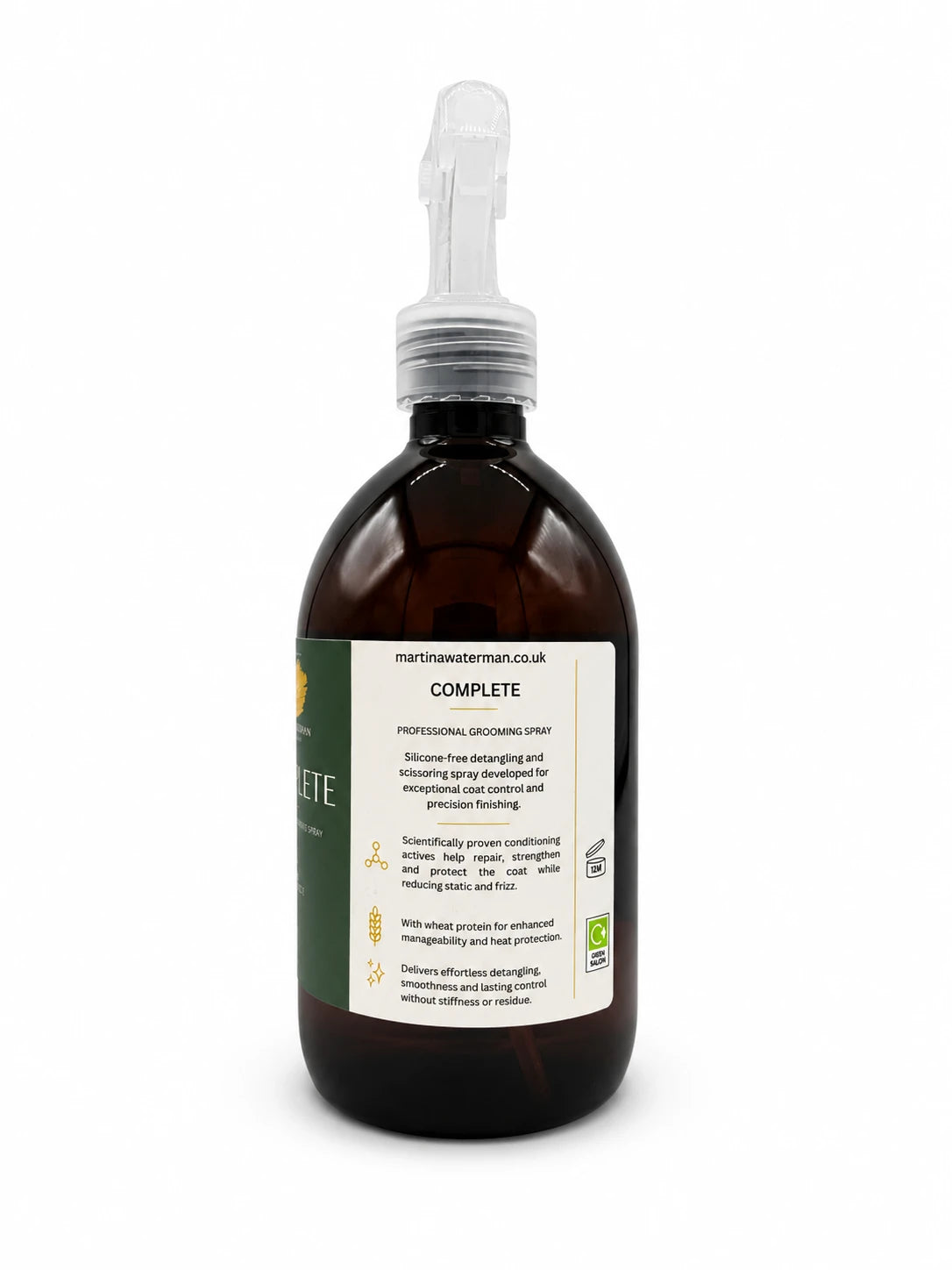 Martina Waterman Detangling Dog Scissor Spray 500ml back label