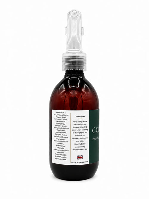 Martina Waterman Detangling Dog Scissor Spray ingredients and directions label