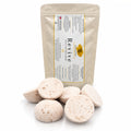 Martina Waterman Revive Skin & Coat Dog Bath Bombs – pouch of 5 with loose bath bombs on a white background