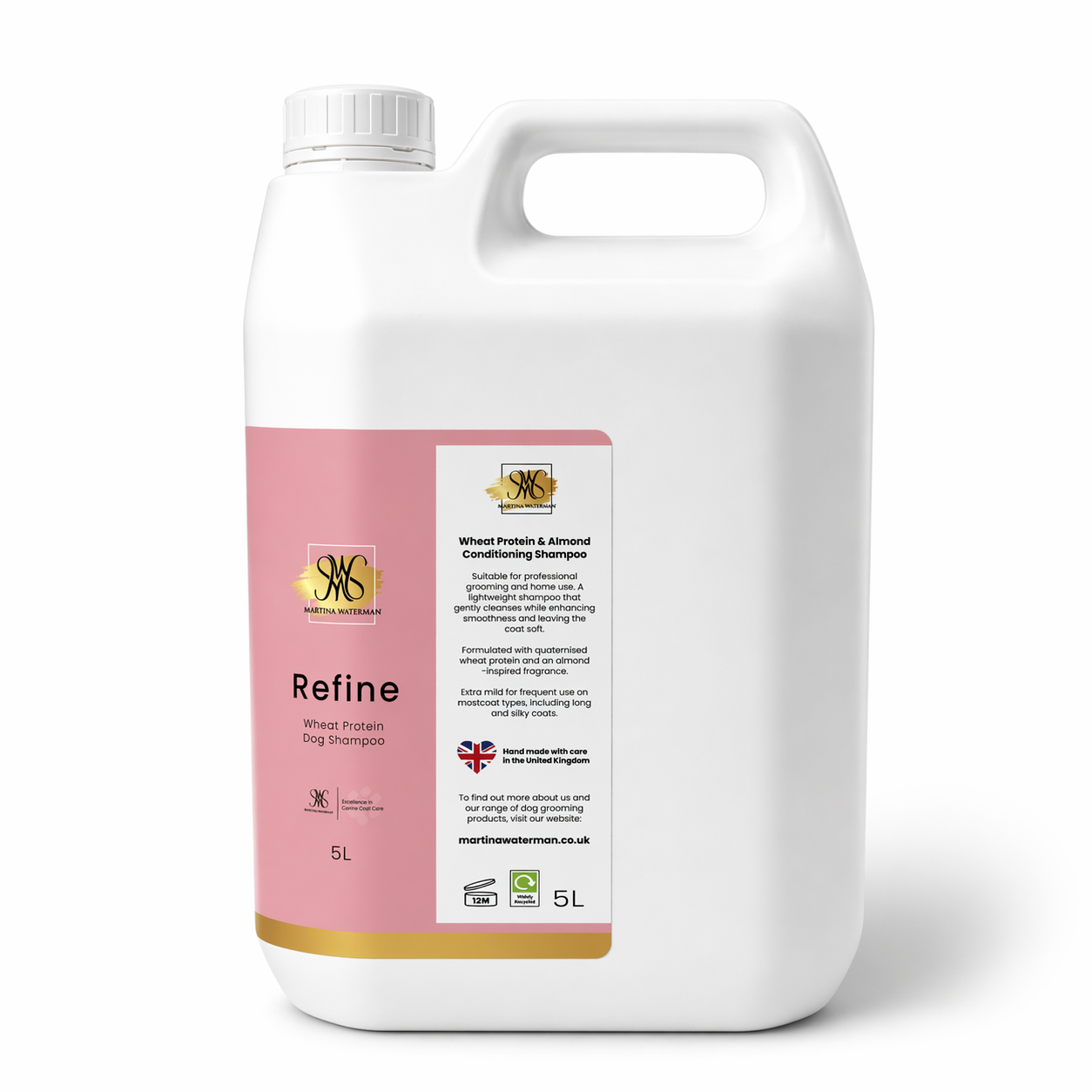 Martina Waterman Refine 5L Wheat Protein and Almond Conditioning Dog Shampoo with full product details