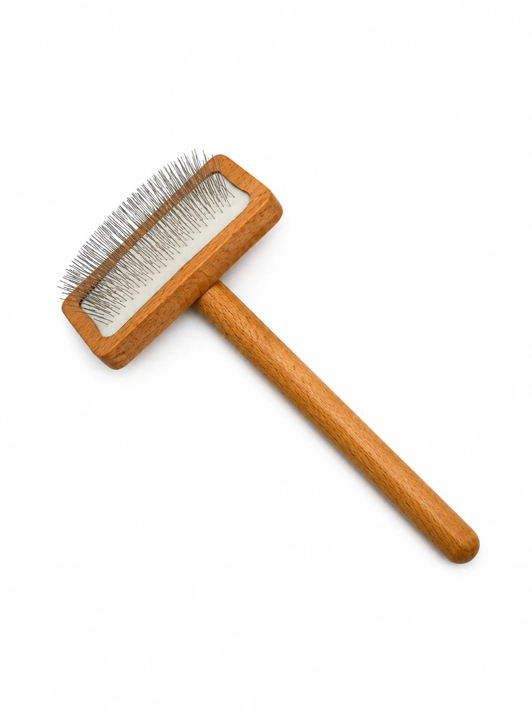Small Slicker Brush with Metal Pins – Angle View